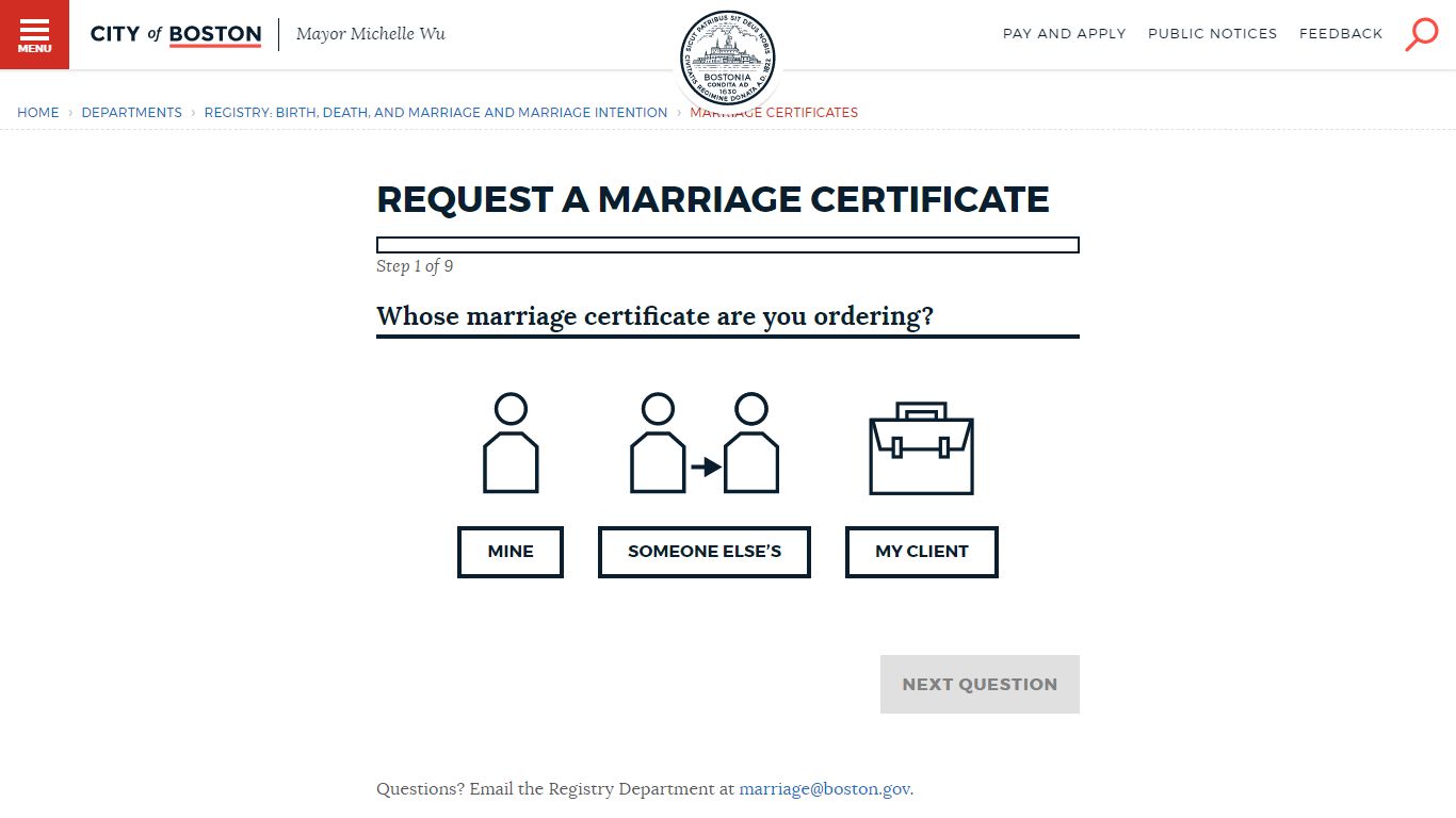 Boston.gov — Request a Marriage Certificate